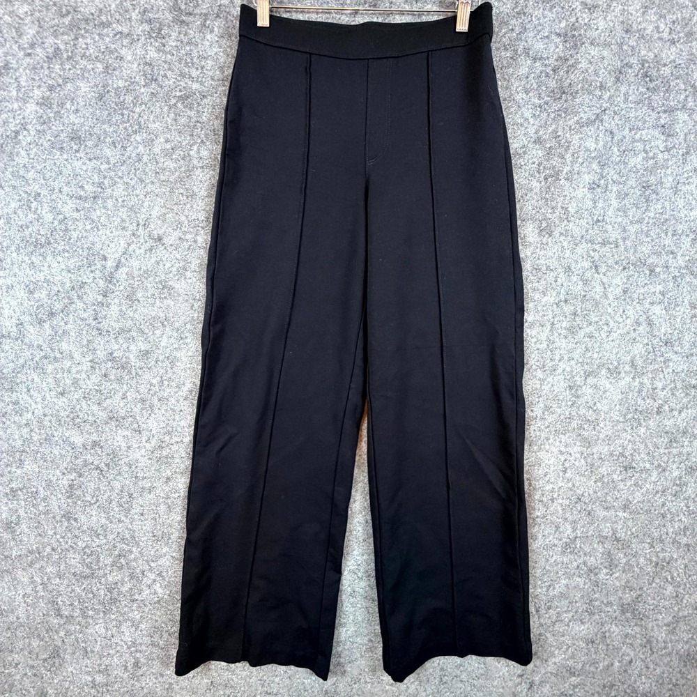 Nine West Jeans Pants Women 6/28 Black Viscose‎ Stretch Mid Rise Wide Leg Comfy